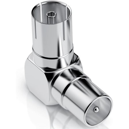 Digitalboxadapter RF Hane Till RF Hona TV Hona Till Hane Adapter 90 Graders Rätvinkel Böj F-Huvud