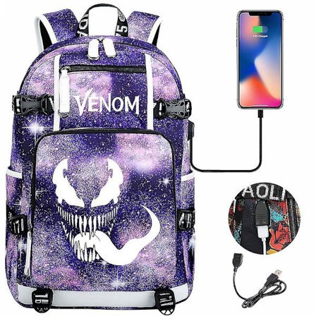 Venom Fashion Tryckt Usb Ungdoms Skolväska (2-114)