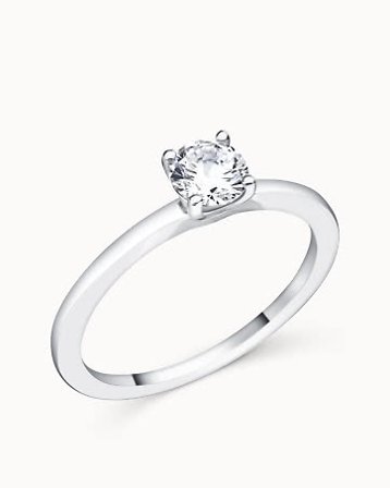 Solitaire Ring Frida 18K White Gold Lab-Grown Diamond 0.50 Carat - Engagement Rings & Wedding Rings from Vanbruun