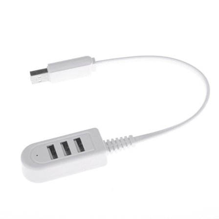 USB Hubb 3 x USB-A portar - Vit