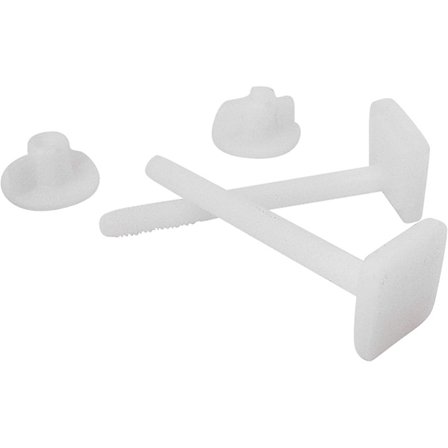 WC-istuimen kiinnitys 2 neliökantaruuvilla ja 2 mutterilla - muovi