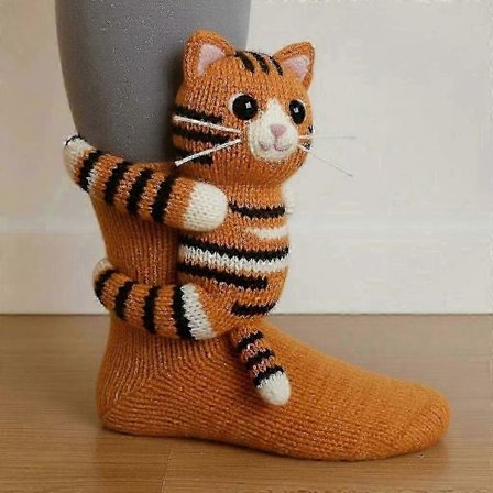 Festlige Sokker med Dyreprint - Kat og Hjort Vintervarme til Piger og Kvinder