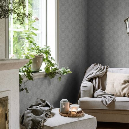 Duro Iris 520-01 Tapet Gammelsvenska Klassiker 1850-1950 Grå, Färg & tapeter