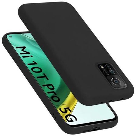 Coque för Xiaomi Mi 10T / Mi 10T PRO Hållare i LIQUID BLACK Etui Case Cover Skydd i Silicone TPU mobiltelefon