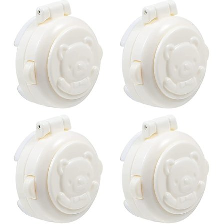 4 stk. Barnebeskyttelseslåser Vaskemaskin Knappdeksler Babysikring Sikkerhetslåser