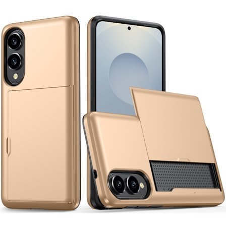 SKALO Samsung S25 Edge Armor Korttikotelo Suojakuori - Kulta