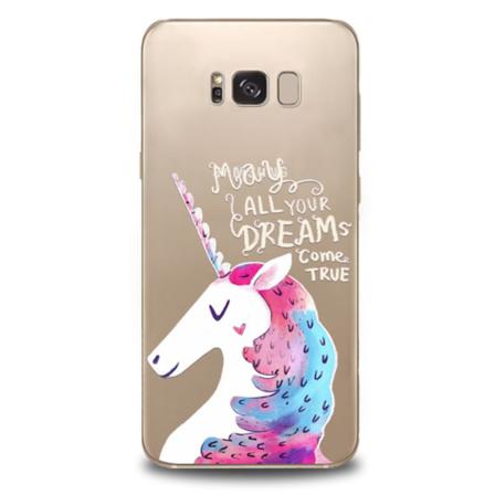 Samsung Galaxy S8 - Mjukt Genomskinligt Unicorn Skal Transparent