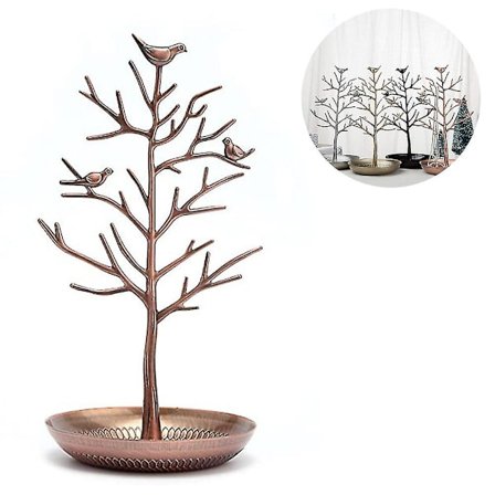 Små fåglar träd smycken örhänge halsband displayställ smycken