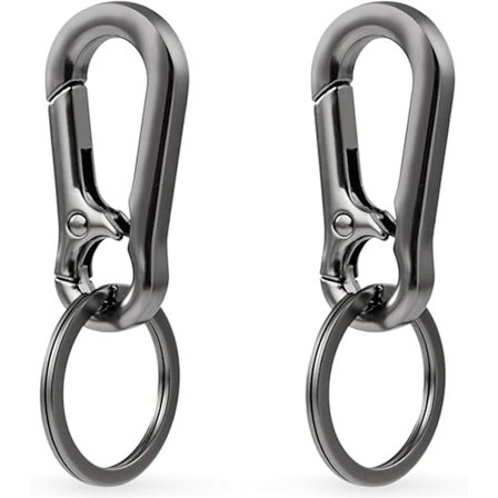 2 kpl avaimenperä, avaimenperäklipsi, karabiini-avaimenperä, metallinen avaimenperä