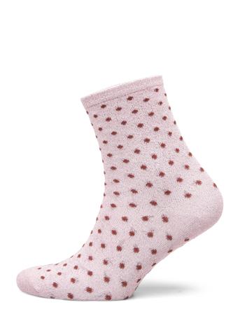 Pcsebby Glitter Long 1-Pack Pattern Noos Lingerie Socks Regular Socks Lilla Pieces