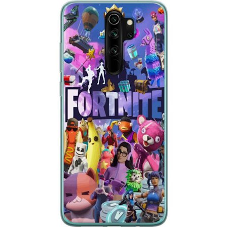 Xiaomi Redmi Note 8 Pro Gennemsigtig cover Fortnite Karakterer Spilmotiver Ikon Gaming Design Populær Kamp Royale Børne Spilkarakterer Motiv