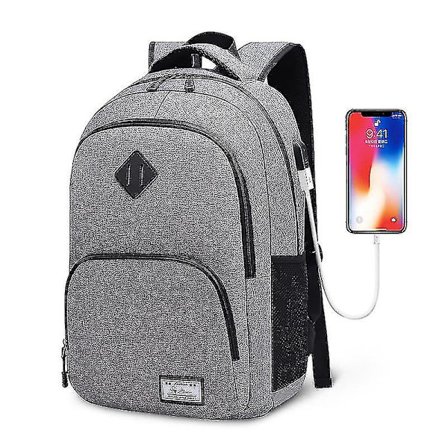 Ryggsäck herr väska casual resväska 15,6 tum Sb USB datorväska student skolväska