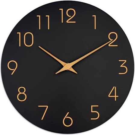 Veggklokke, Batteridrevet Stille Ikke-tikkende - Enkel Min,ZQKLA