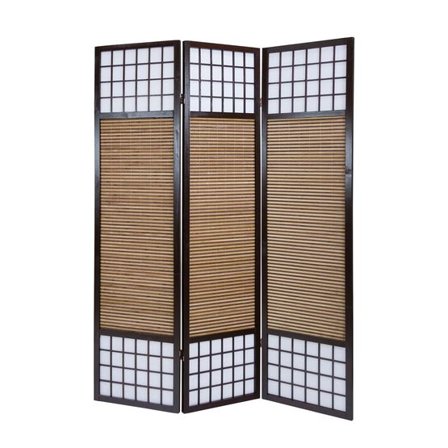 Homestyle4u Rumsavdelare - 3 Delar - Spanish Wall Med Bambu - Litenleker