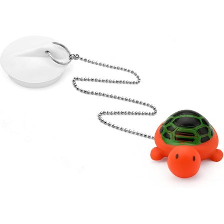 Gummibadstoppare med kedja, 38 mm universell badkarstoppare