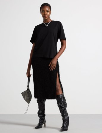 Lindex Skirt Tassy - Black - 36