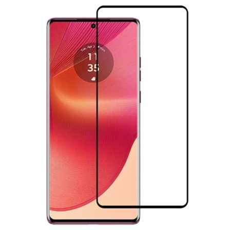 SKALO Motorola Edge 50 Fusion Koko Näytön Karkaistu Lasi - Musta