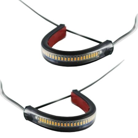 Motorcykel LED Gaffel Blinkers DRL Varselljus