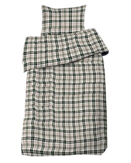 Pussilakanasetti flanelli ruudullinen 2-osainen Vihreä