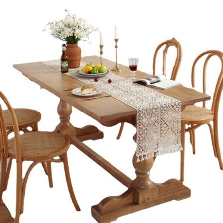 Heklet blondebordløper Boho bomullsbordløpere STIL 1