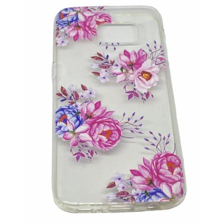 Mobilskal Samsung Galaxy S7- Rosa Blommor Transparent
