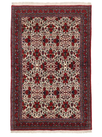 Tapis Persan Bidjar 139X215 Noir/Rouge Foncé (Laine, Perse/Iran)