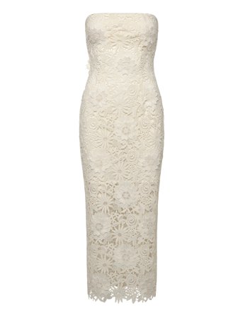 3D Lace Midi Dress Cream ROTATE Birger Christensen