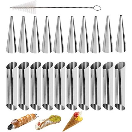 Canori Forme - 21-delt sæt - Med rengøringsbørste - Non-stick belægning - Rustfrit stål