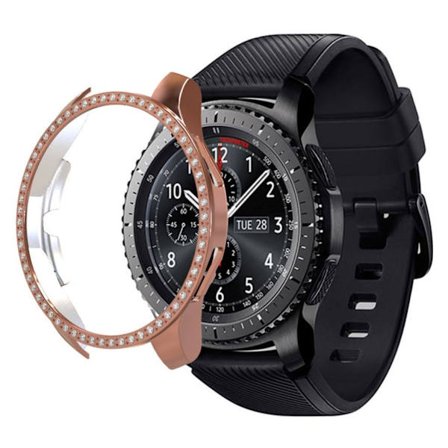Samsung Galaxy Watch (46mm) dekorram med strass - Roséguld