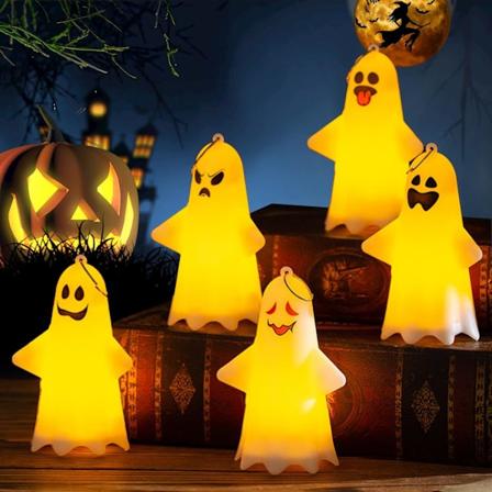 Halloween Lysstrenge Ånd, 5 stk Halloween Dekorationslys, Vandafvisende Lysstrenge i 5 Stilarter Udendørs til Halloween, Indendørs Udendørs 5 st