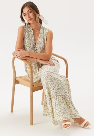 BUBBLEROOM - Frill Maxi Dress - M
