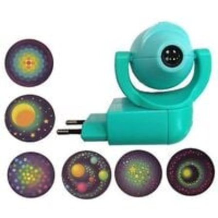 Stjerne Måne Dyr Projektor Led Projektor 6 Billeder Sensor EU Stik