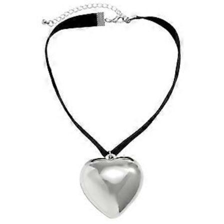 Kärlekshalsband Kvinna Chocker Festtillbehör Present till Kvinnor Flickvänner (Silver)