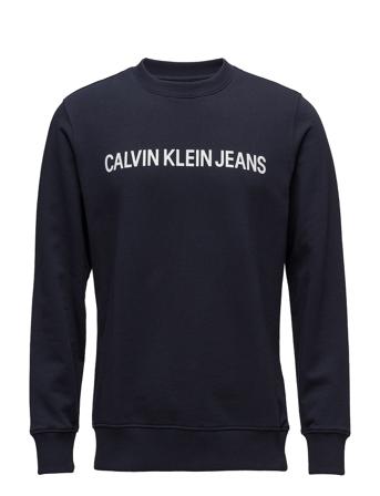 Core Institutional Logo Sweatshirt Sweatshirt Trøje Blå Calvin Klein Jeans