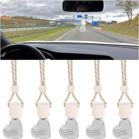 20 Stk Hengende Bil Luftfrisker Diffuser Tom Glass Parfyme