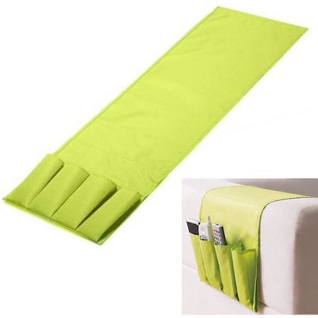 Sofa Armlæn Cover Beskytter Vandafvisende Stof Organizer 4 Opbevaringsposer Bag