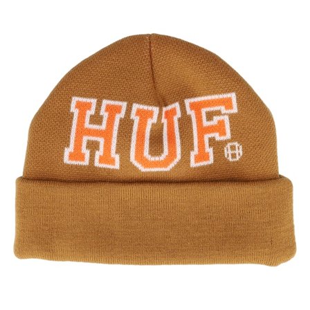 HUF - Braun cuff Mütze - Arch Logo Beanie Chocolate Cuff @ Hatstore
