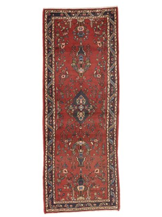 Oriental Mehraban Rug 90X246 Runner Dark Red/Brown Wool, Persia