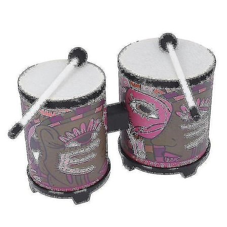 Hd-mounchain Dekal Bongotrumma med 2 st Trummor för Slagverk Instrument Tillbehör
