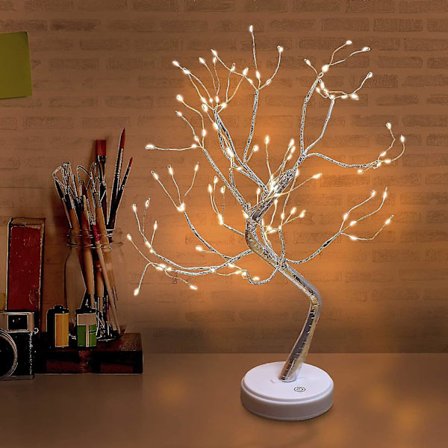 108 LED 19,7 tommers blomsttrelys skrivebords DIY bonsaitrelampe for hjem soverom innendørs