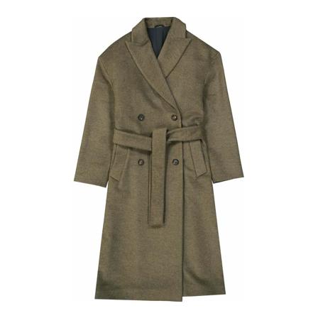 Brunello Cucinelli Belted Kappa grön, Dam Ullkappor, Dam, Storlek: M