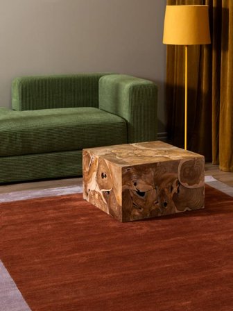 Glasgow 140X200 Lille Rustrød/Lilla Tæppe