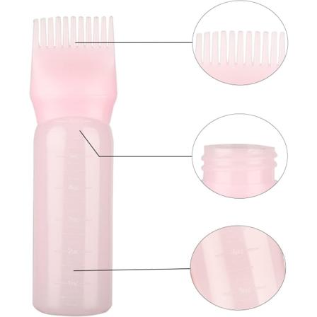 TG 1 pakke Rosa Hårfarvebørsteflaske Rotkamapplikatorflaske Hårfarvefarveapplikatorflaske til Hårbundsbehandling (Rosa)