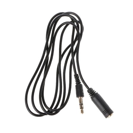 3.5mm Hane till Hona 3-Pin Jack Kontakt Stereo Audio Aux Förlängningskabel 1m