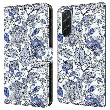 Kompatibel med Samsung Galaxy A56 5G Läderfodral Mönstertryck Plånbok Ställ Flip Telefon Skydd - lingling}