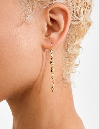 Pilgrim Eliyah Chain Earrings Gold-Plated - Gold - ONE SIZE