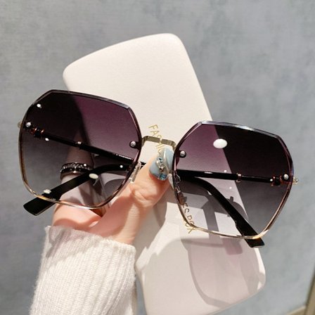 2024 uudet muodikkaat aurinkolasit naisille, huippuluokan suuret kasvot, ultraviolettisäteilyä estävät pyöreät kasvot, kesäiset aurinkolasit