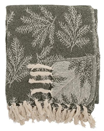 Bloomingville Gabriela Pledd Resirkulert-Bomull Grønn_130x160