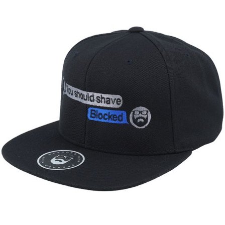 Bearded Man - Svart snapback Keps - Convo Black Snapback @ Hatstore