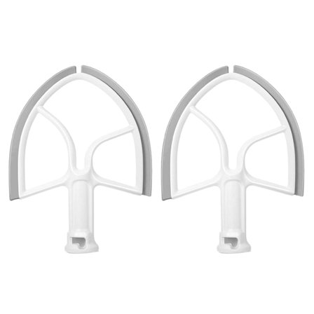 2X 5Qt Platt Visp för KitchenAid Station Blandningsbålskrapa, Paddel Ersättningstillbehör